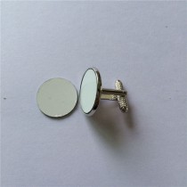 tie clips &cufflinks for sublimation blank Threaded rod cufflinks for heat tranfer printing personalized blank consumables