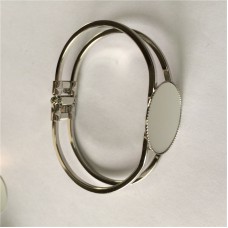 oval bracelet for sublimation good quality copper bracelets for women tooth disc consumable custom material 08265 30*40mm