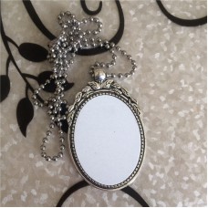 sublimation blank retro vintage necklaces pendants can print custom design or photo by hermal transfer printing customization necklace pendant