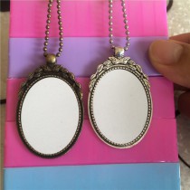 sublimation blank retro vintage necklaces pendants can print custom design or photo by hermal transfer printing customization necklace pendant