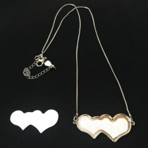 fashion necklace pendant for sublimation heart jewelry for thermal transfer printing wholesales 2018