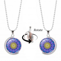 blank sublimation necklace pendant fasion women rotate diy necklaces pendants for Heat transfer printing consumable