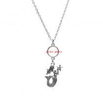 blank necklaces pendants for sublimation necklace pendant for women DIY custom jewelry gifts mermaid holds the stars in hand