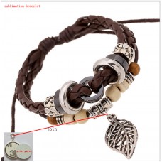 leather bracelet for sublimation notes cowhide bracelets thermal transfer printing bracelet diy Knitted jewelry print photo