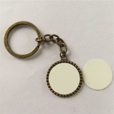 retro vintage key ring for sublimation wholesale custom keychains for thermal transfer printing Promotion A3116