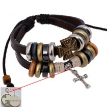 sublimation bracelet for women heart cross cowhide bracelets thermal transfer printing diy Knitted jewelry print photo 6styles