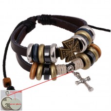sublimation bracelet for women heart cross cowhide bracelets thermal transfer printing diy Knitted jewelry print photo 6styles