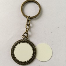 retro vintage key ring for sublimation wholesale custom keychains for thermal transfer printing customize keyring A3500