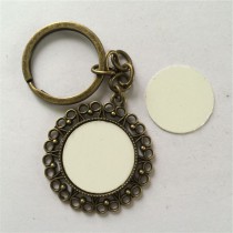 retro key ring for sublimation custom keychains for thermal transfer printing customize diy keyring A3496