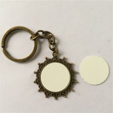 retro key ring for sublimation custom keychains for thermal transfer printing customize diy keyring