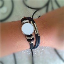 blank cowhide bracelets for sublimation real knitted diy bracelet for women custom consumables material fashion jewelry