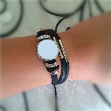 blank cowhide bracelets for sublimation real knitted diy bracelet for women custom consumables material fashion jewelry