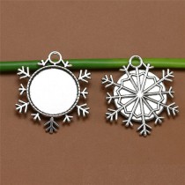 blank necklace pendant for sublimation fashion thermal dye sublimation snowflake jewelry customizable diy supplies A2471