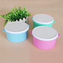 round blank lunch box for sublimation Thermal transfer printing DIY personalized customized round lunch box three colours