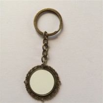 blank keychains for sublimation retro vintage lace key ring jewelry thermal transfer printing blanks materials A4159