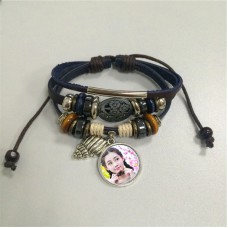 cowhide bracelet for sublimation knitted diy Conch charm bracelets custom consumables material wholesales new styles