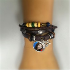 bracelet for sublimation cowhide knitted diy charm bracelets jewelry blank custom consumables material 