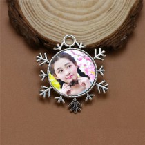 blank necklace pendant for sublimation fashion thermal dye sublimation snowflake jewelry customizable diy supplies
