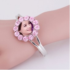 button bracelet for dye sublimation fashion bracelets with round zircon thermal transfer printing jewelry customized consumables