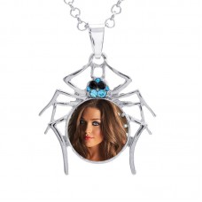 button necklaces pendants for dye sublimation spider necklaces pendant jewelry for women heat tranfer printing consumable