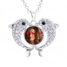 sublimation button ziron fish necklaces pendants necklace pendant