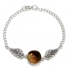 button bracelet for sublimation women Angel wings bracelets for woman hot transfer printing jewelry customized diy gifts