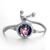 sublimation button zircon bracelets for women zircon jewelry