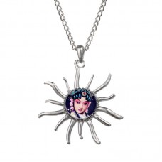 sublimation button sun necklaces pendants necklace pendant