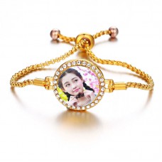 button bracelets for dye sublimation fashion bracelet for women zircon jewelry hot transfer blank consumables 18mm wholesale