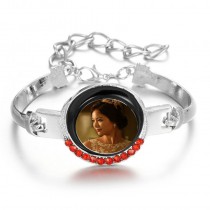 sublimation zircon button bracelets diy bracelet bbrs121