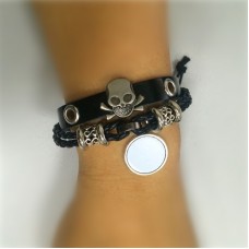 cowhide bracelet for sublimation knitted diy retro vintage strand bracelets custom consumables material wholesales