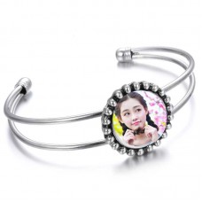 sublimation button bracelets for women fashion bracelet jewelry hot transfer printing diy custom blank  consumables
