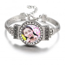 sublimation zircon button bracelets diy bracelet  bbrS123