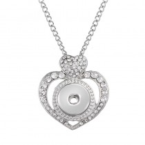 lady necklaces pendants for dye sublimation button heart necklace pendant hot transfer printing blank material custom gifts