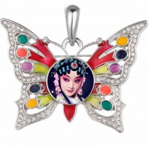 button necklaces pendants for dye sublimation women Butterfly necklaces pendant jewelry sublimation blank consumable Supplier