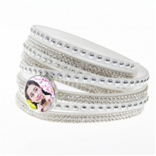 bracelets bangles for dye sublimation multi-storey button bracelet fashion jewelry for women heat transfer blank consumable 18mm