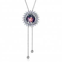 necklaces pendants for sublimation button sunflower pendant for women hot transfer diy accessories consumable 18mm