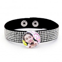 bracelets bangles for dye sublimation button bracelet with full drill fashion jewelry for women heat transfer blank consumable