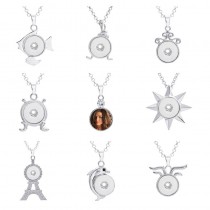 button necklaces pendants for dye sublimation necklace pendant for women hot tranfer printing blank consumables wholesales