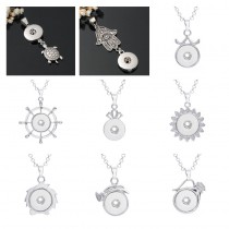 button necklaces pendants for dye sublimation tortoise necklace pendant for women hot tranfer printing consumable 9 styles