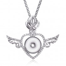 dye sublimation cross button necklace pendant for women  necklaces pendants with zircon for hot transfer printing blank gifts