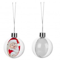 sublimation plastics christmas big ball ornaments  8.5CM