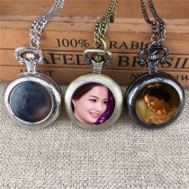 sublimation Pocket watch locket necklace pendant 