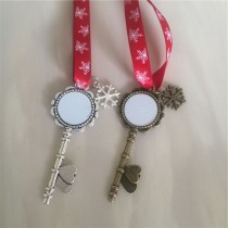 sublimation blank santa claus key ornaments