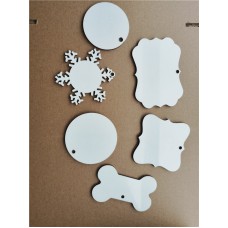 sublimation christmas  mdf  ornament two sided printing  blank hot transfer printing diy custom consumables