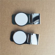 sublimation blank round and rectangle metal money Clip 