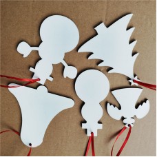 sublimation christmas  mdf  ornament two sided printing  blank hot transfer printing diy custom consumables