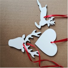 sublimation christmas  mdf  ornament two sided printing  blank hot transfer printing diy custom consumables