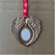 sublimation christmas angel wings ornaments for kc gold