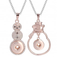 dye sublimation button necklace pendant for women  necklaces pendants with zircon for hot transfer printing blank gifts